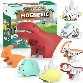 Toycost magnetic animal lion assembly showcasing hands-on building and fine motor practice