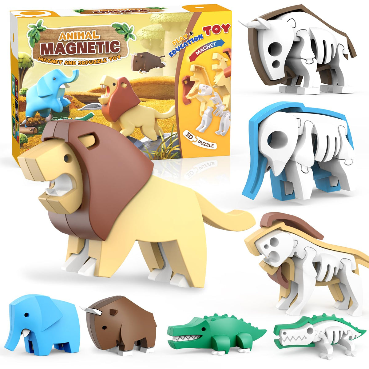 Toycost magnetic lion for imaginative play and fine motor practice