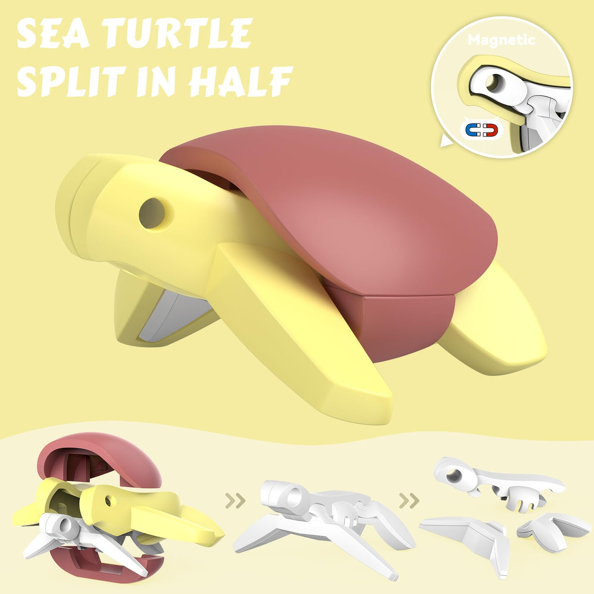 Toycost magnetic ocean white shark: engaging anatomy-like puzzle that enhances fine motor skills.