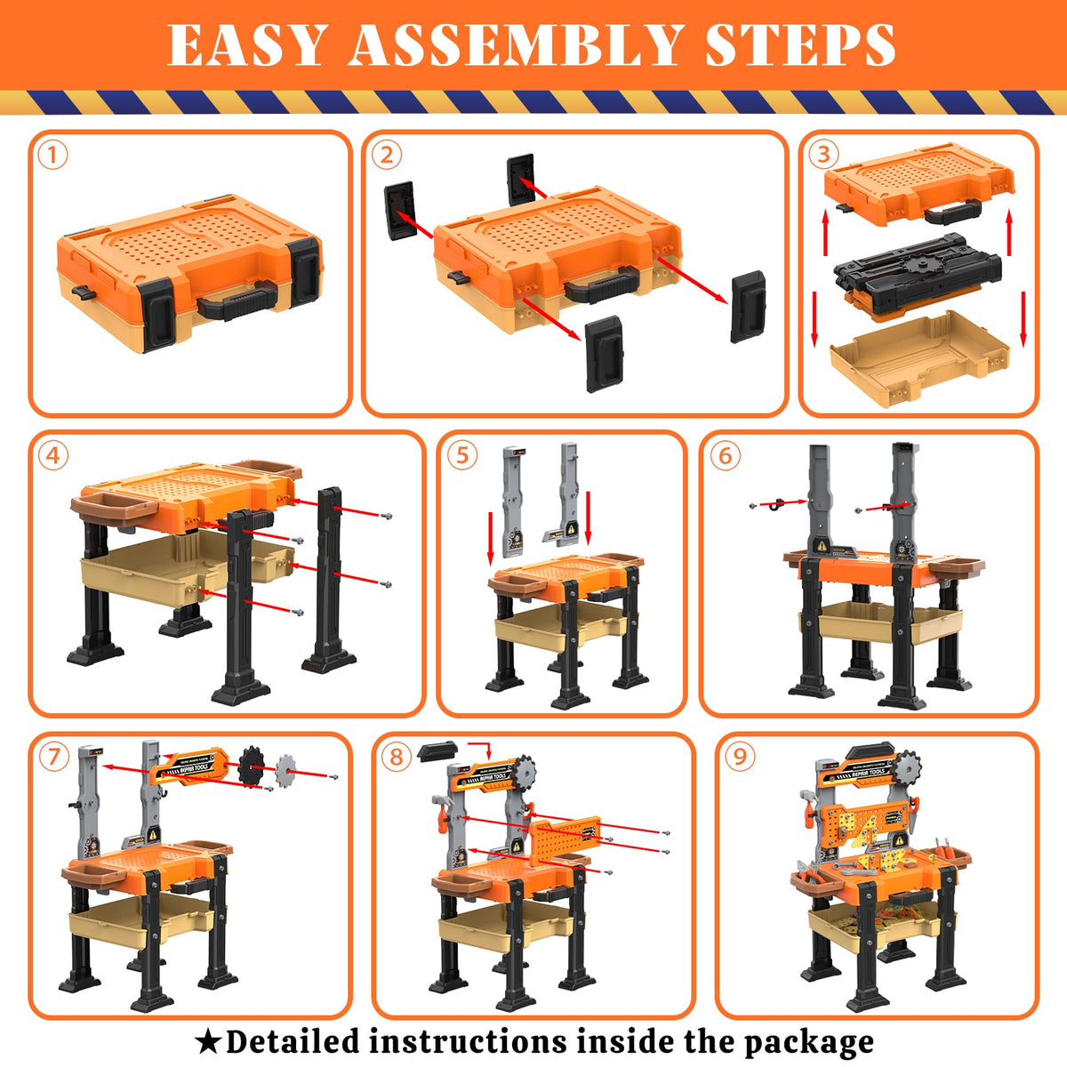 Toycost safe plastic tools designed for comfortable grip and beginner use