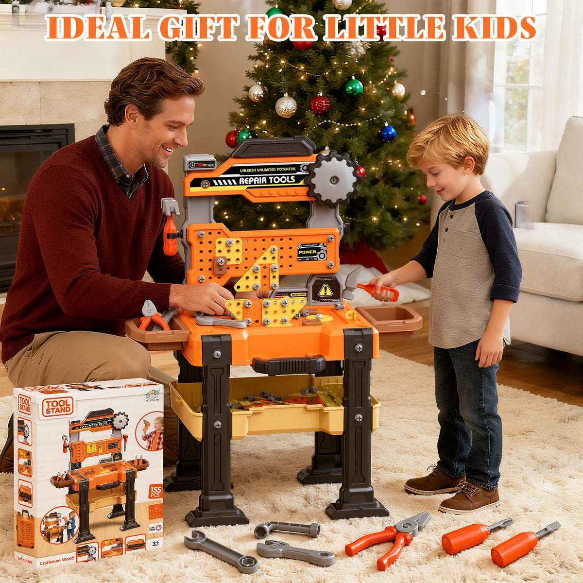Toycost toddler construction vest enhancing realism and pocket storage