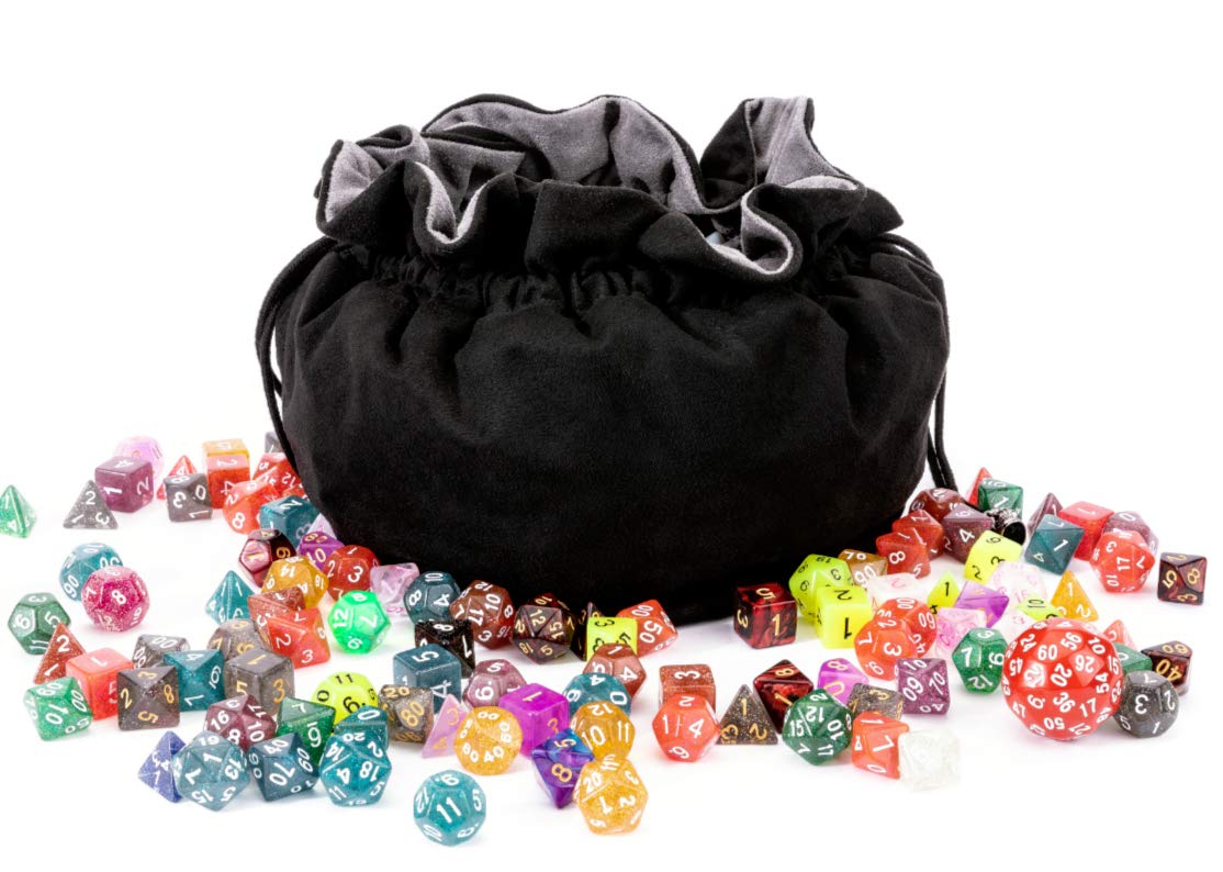 TOYFUL eight-pocket design stores polyhedral dice and D50 accessories.