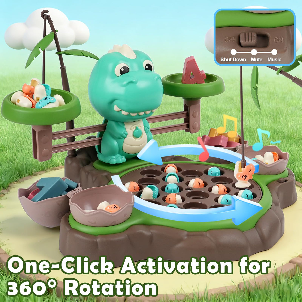 ToyFuntasy balance scale with dinosaurs aids early math and logical thinking.