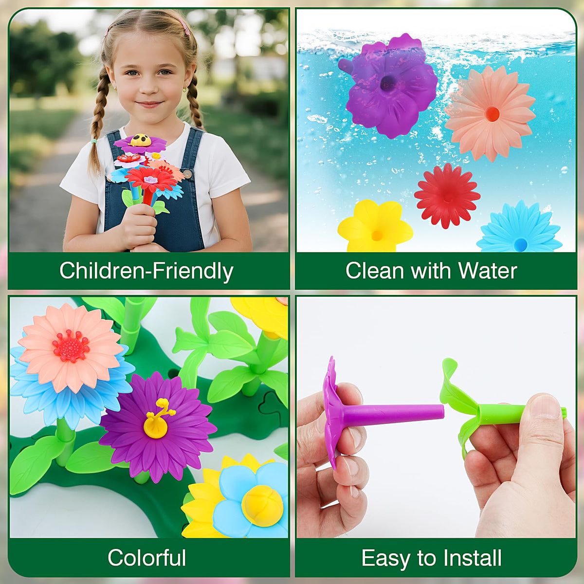 ToyFuntasy Child-building Blooming Garden encourages hands-on learning through imaginative play.
