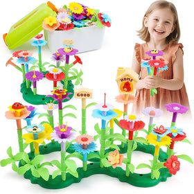ToyFuntasy Flower Garden Building Set pieces enable creative garden design safely.