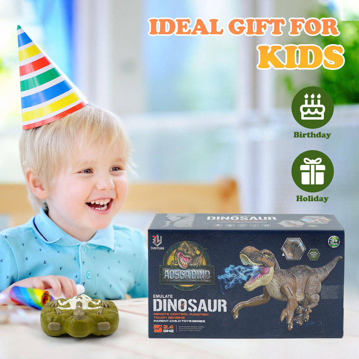 ToyFuntasy kid-friendly RC dino fuels imaginative adventures.