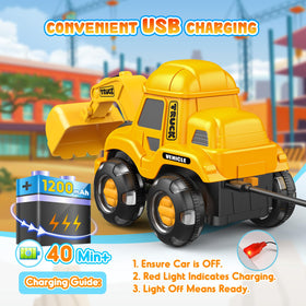 Toyjolka built-in music adds fun sensory cues during pretend construction scenes.