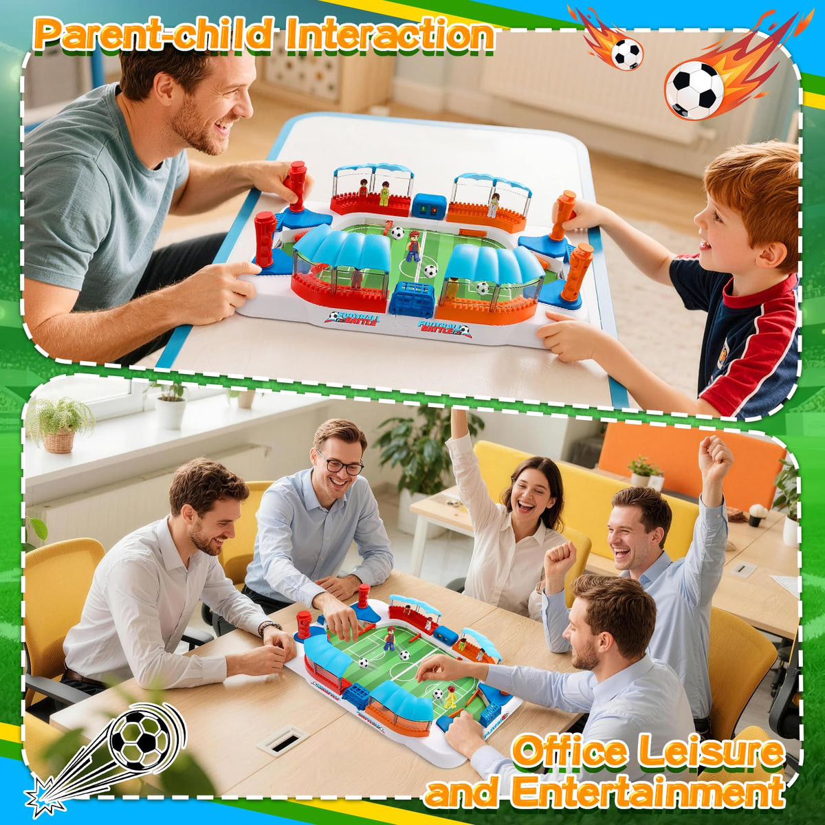 Toyjolka mini foosball table desk play for office breaks.
