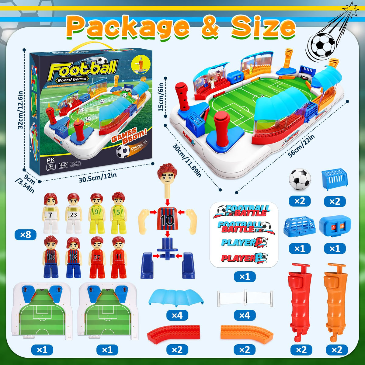 Toyjolka mini foosball table score bell signals goals clearly.