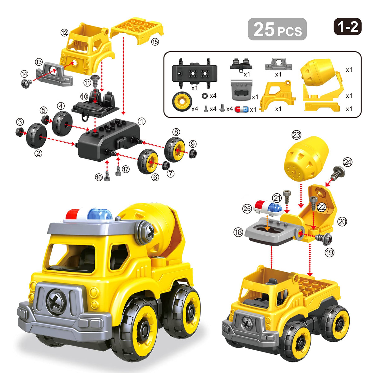 Toyk 4-in-1 take apart car crane highlights hands-on building and imaginative play