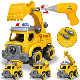 Toyk 4-in-1 take apart car dump truck with modular parts for hands-on engineering
