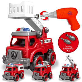 Toyk 4-in-1 take apart truck front view shows sturdy design for hands-on play.
