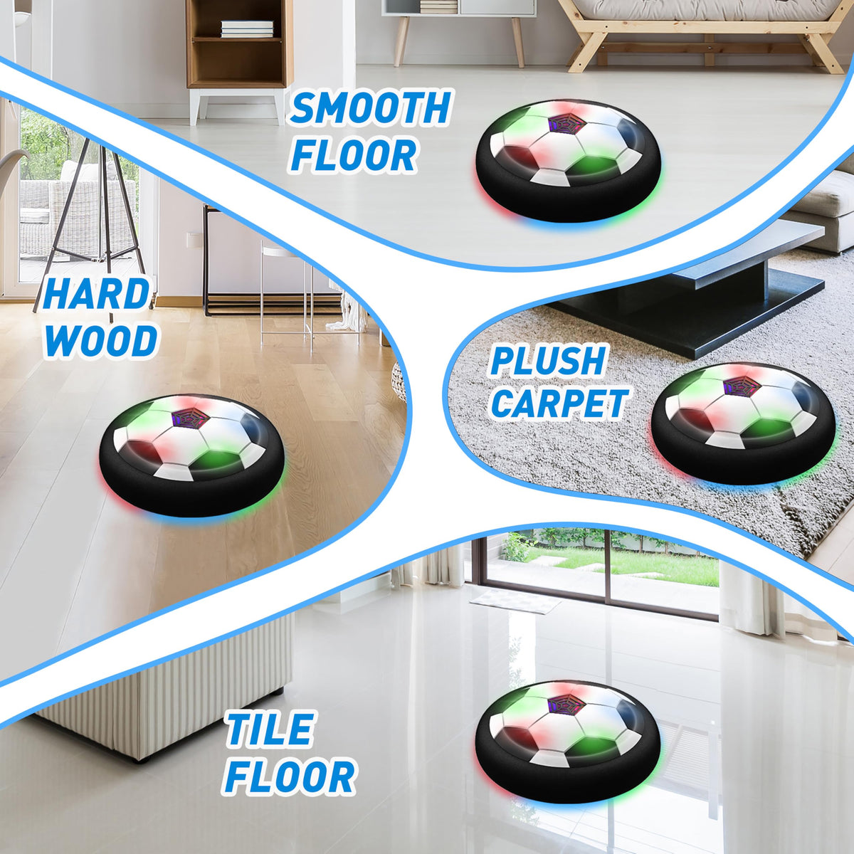 Toyk air cushion glide – smooth, low-friction hover on flat surfaces