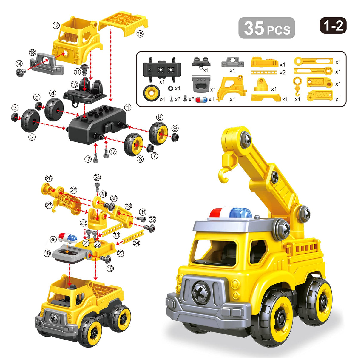 Toyk assembly parts tray helps kids organize components during assembly