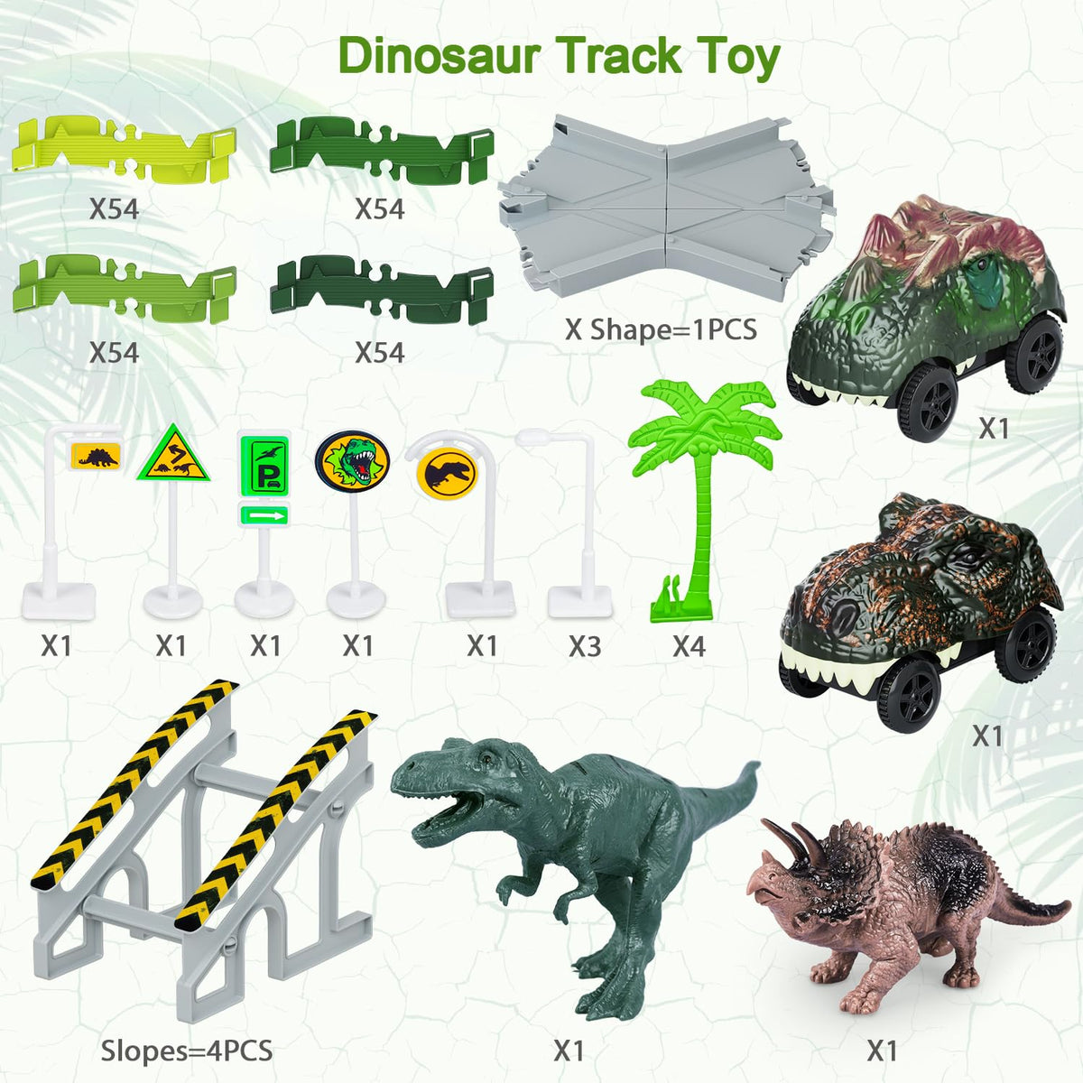 Toyk dinosaur-cars two cars for cooperative, action-filled play.