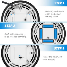 Toyk hover ball on indoor floor demonstrating air cushion glide