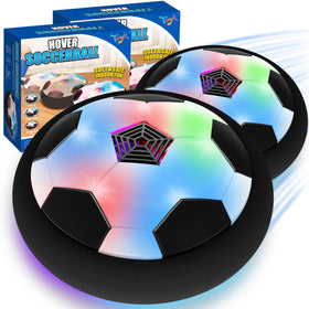 Toyk LED hover soccer ball 2pc black – portable indoor/outdoor play-ready hover ball
