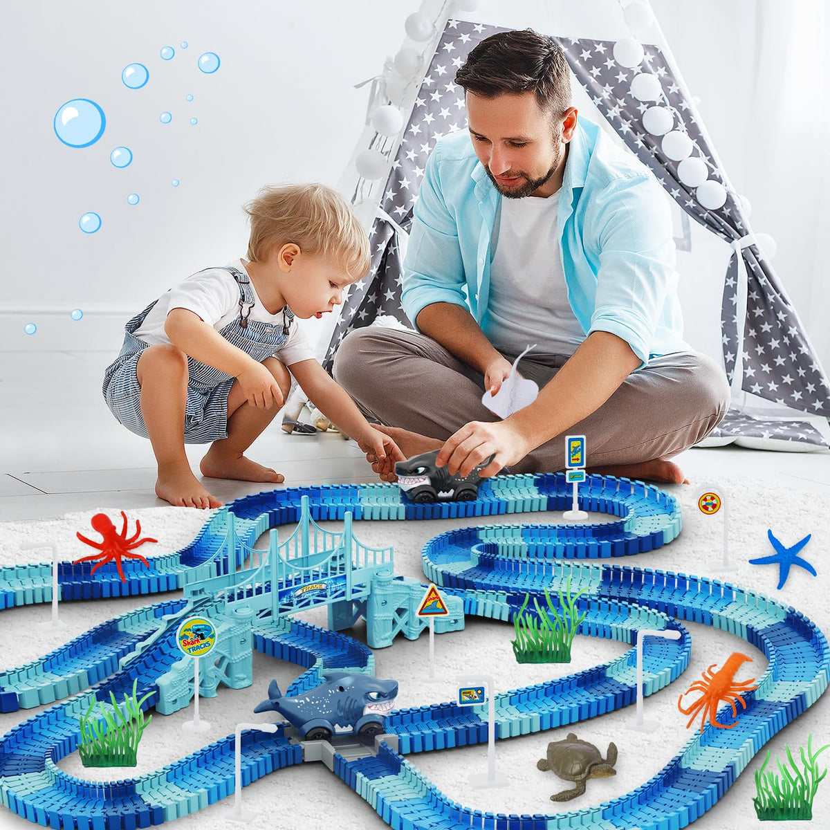 Toyk ocean creatures and signs guide imaginative sea races