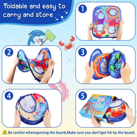 Toyk Ocean folding frame shows portable setup for indoor or outdoor play.