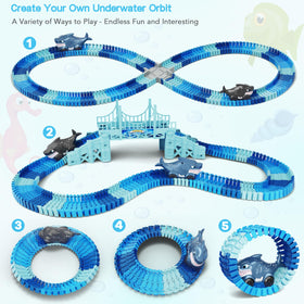 Toyk shark cars glide on the track for action-packed pretend play