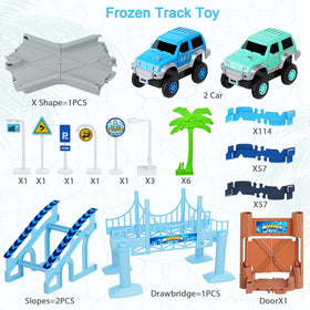 Toyk Track Car Toys Frozen world theme track for imaginative storytelling