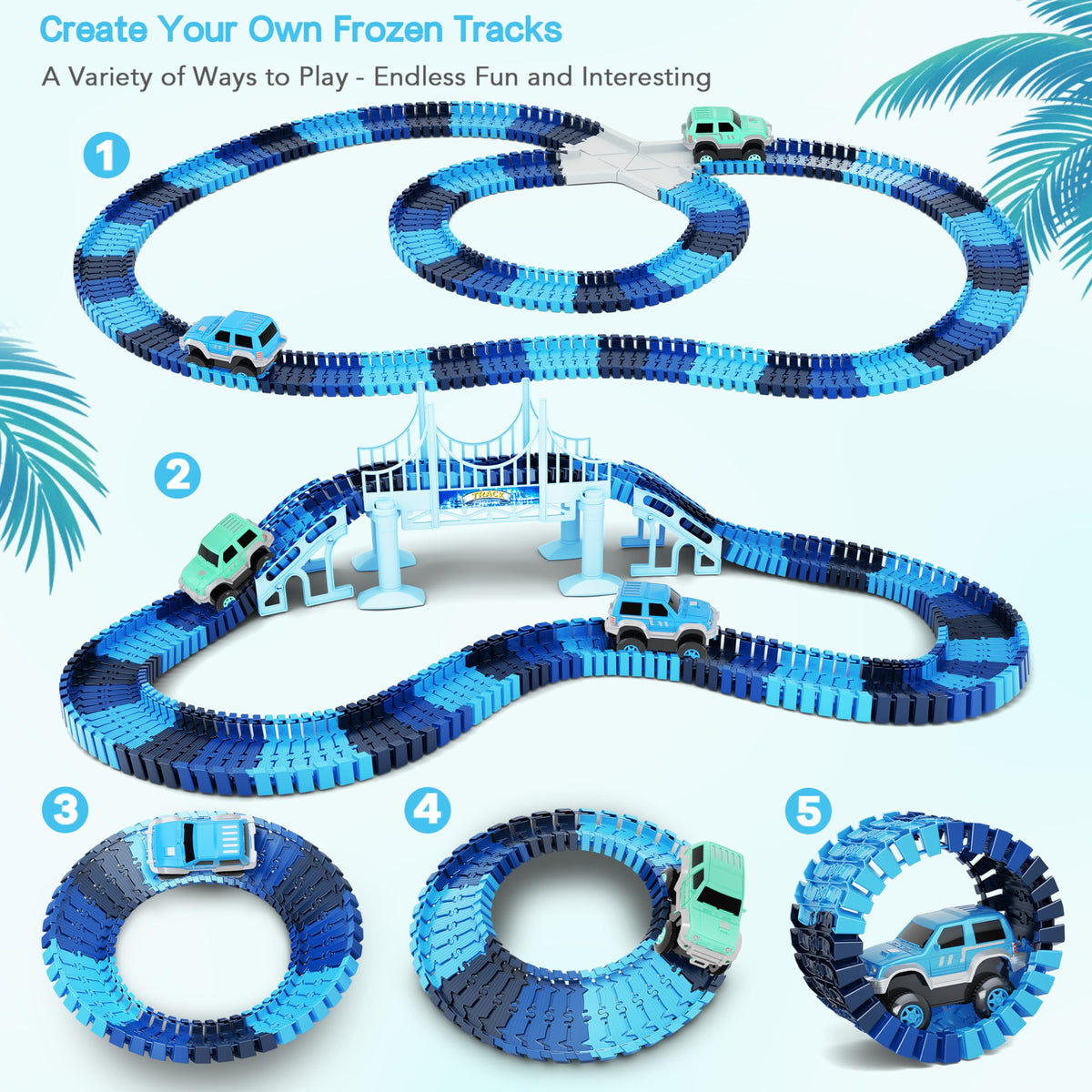 Toyk Track Car Toys two race cars for competitive co-play