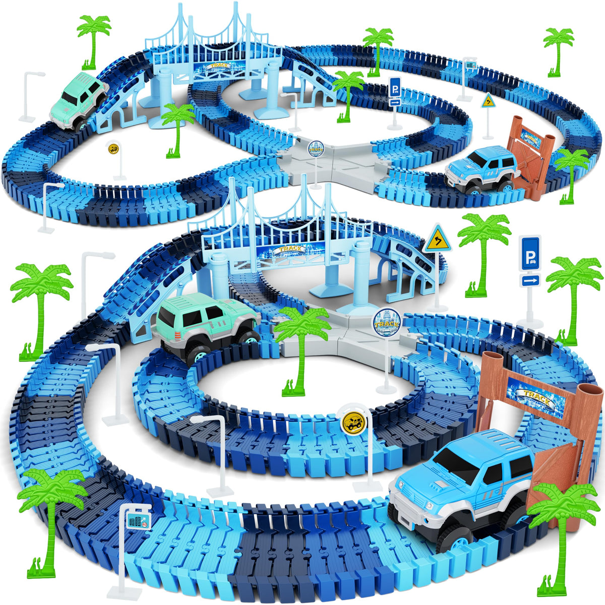 Toyk Track Car Toys straight track section for immersive racing play
