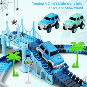 Toyk Track Car Toys X-shaped crossroad enables flexible layouts