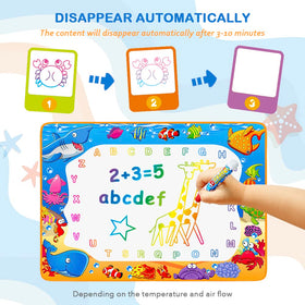 Toyk Water Doodle Mat folds compactly for travel and storage.