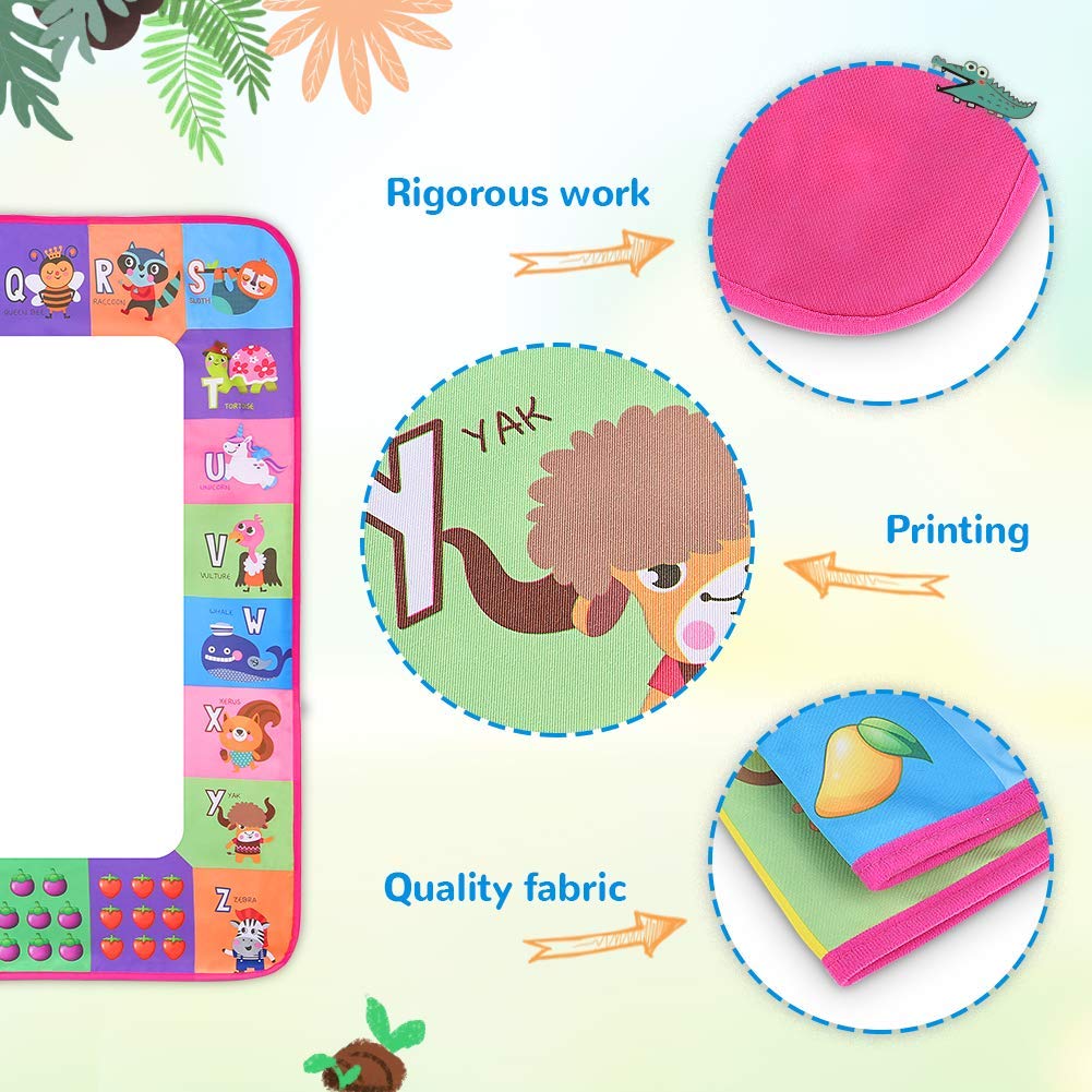 Toyk Water Doodle Mat folds flat for portable, easy storage.