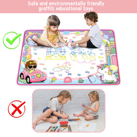 Toyk Water Doodle Mat packaging highlights portability for travel