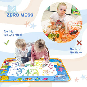 Toyk Water Doodle Mat templates provide guided learning and imaginative play.