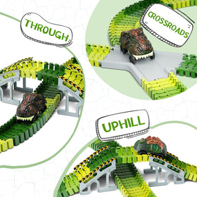 Toyk x-shape-crossroad enables dynamic track layouts for kids.