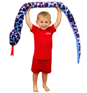 Toyland 170cm giant two-toned plush snake design 1 provides soft cuddles for bedtime.
