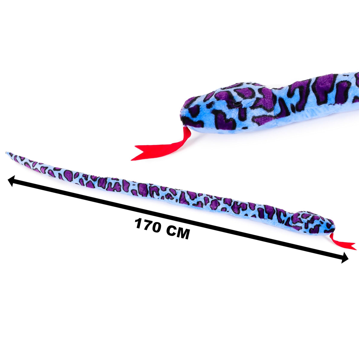 Toyland 170cm giant two-toned plush snake design 3 serves as a warm draught excluder for cozy rooms.