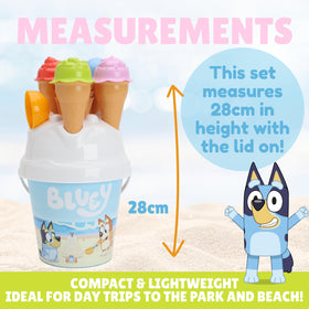 Toyland Bluey Bingo bucket-handle-design enables easy carrying to the beach.