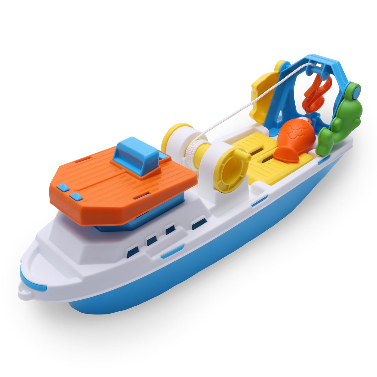 Toyland fishing hook and four plastic fish for hand-eye coordination