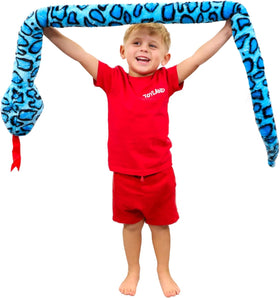 Toyland giant two-toned plush snake design a – cozy bedtime companion for kids.