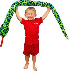Toyland giant two-toned plush snake 170cm for cozy bedtime cuddles.