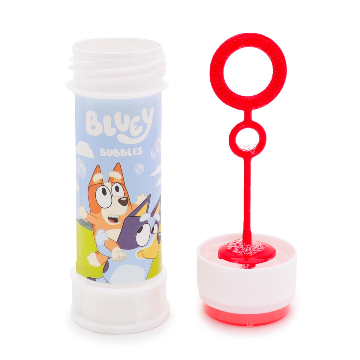 Toyland hypoallergenic bubble solution promotes gentle play.