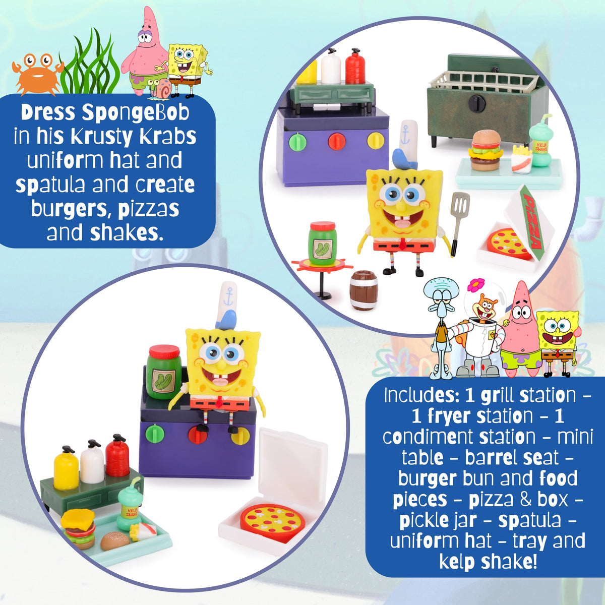 Toyland Krabby Patty and fries set sparks kitchen role-play