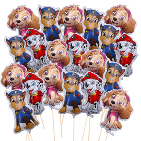 Toyland Paw Patrol balloons featuring Chase for kid party decor