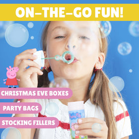 Twelve Peppa Pig designs in Toyland bubble pack spark imaginative play.