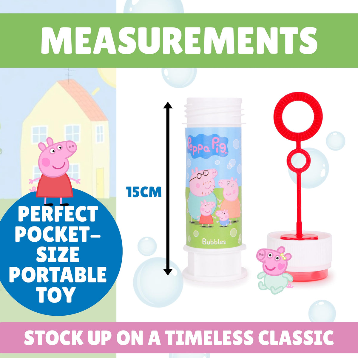 Maze lid on Toyland Peppa Pig bubble tub adds puzzle fun.