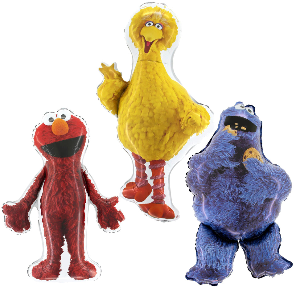 Toyland Sesame Street Big Bird foil balloon for wall decor.