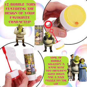 Toyland Shrek bubbles maze lid adds a mini puzzle while kids craft bubbles.