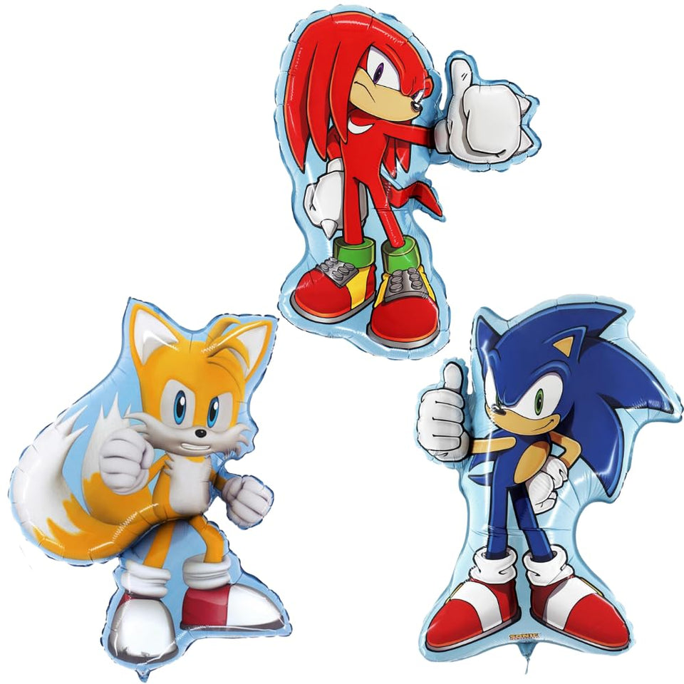Toyland Sonic and Friends foil balloon featuring the Sonic 29-inch balloon, ideal for party decor.
