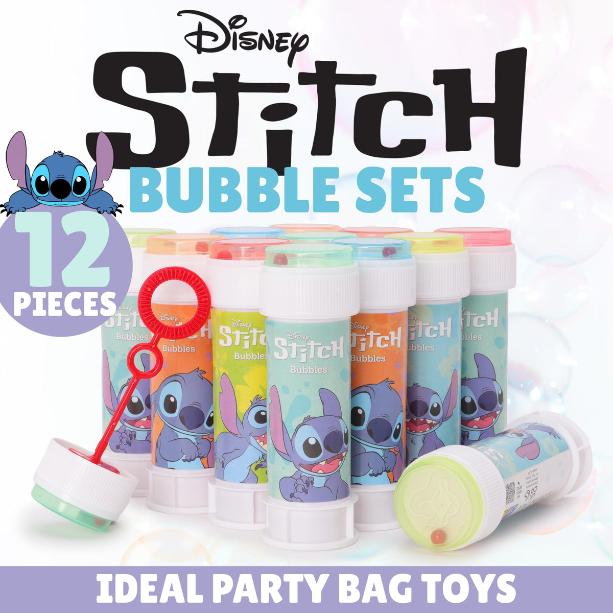Toyland Stitch Bubbles lid maze detail for engaging play.