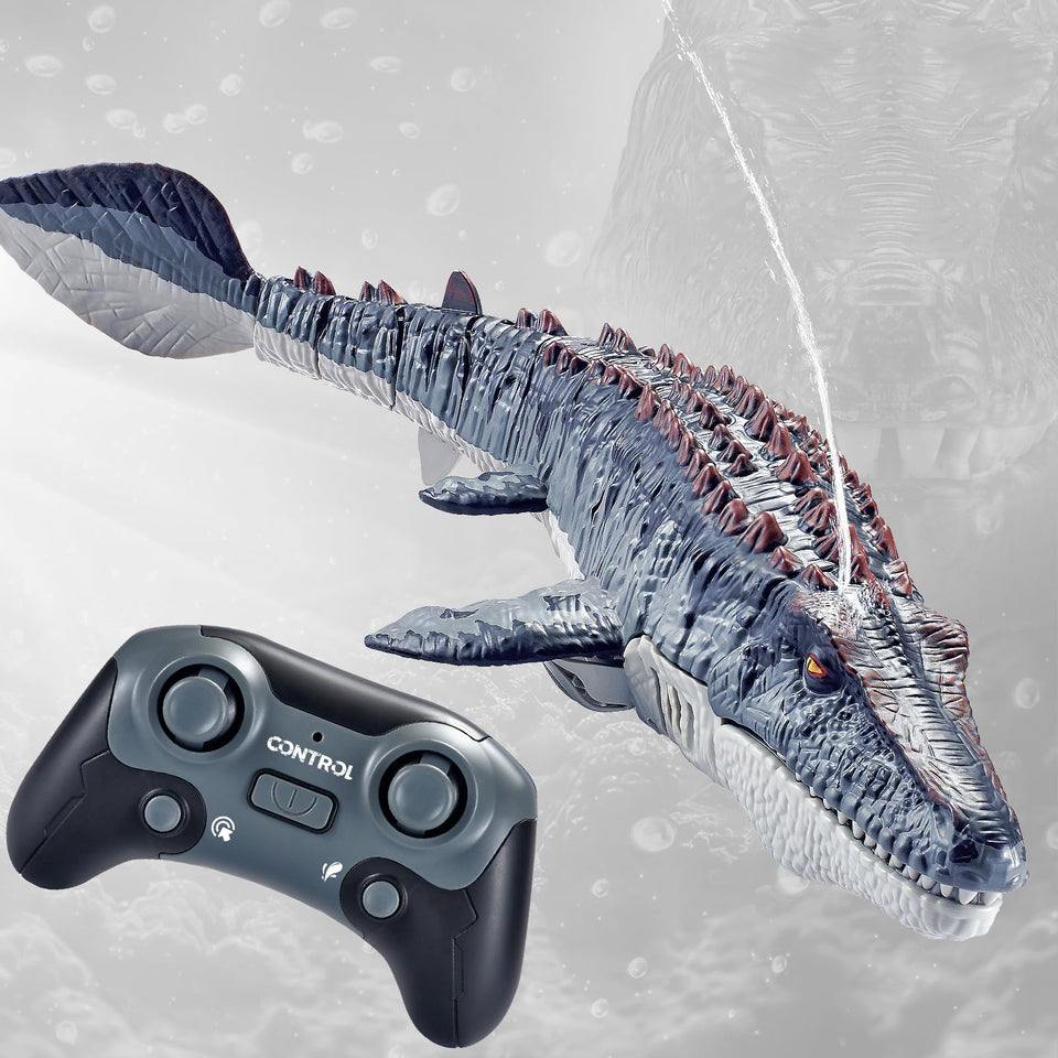 toylefun Mosasaurus RC toy swimming action for immersive water play