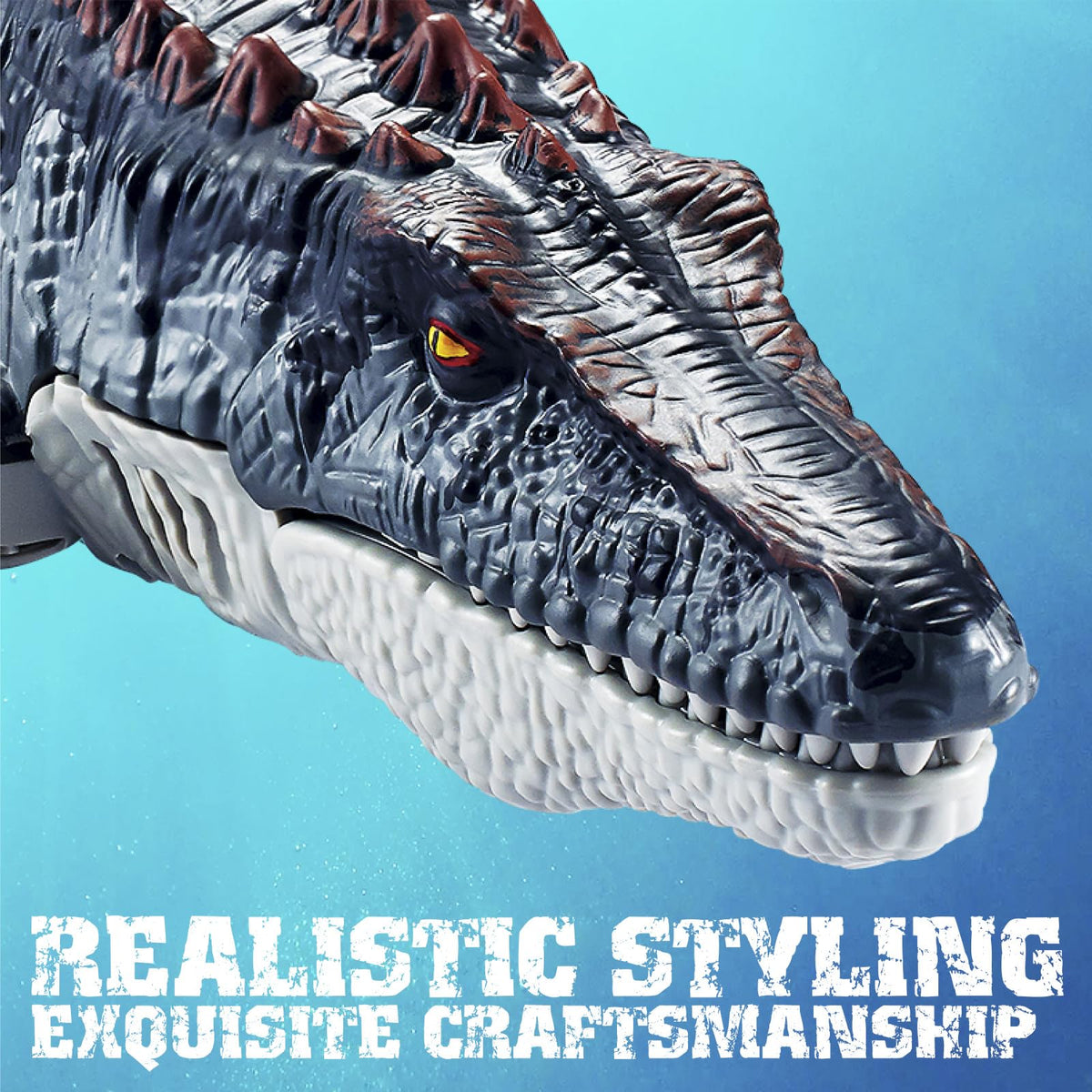 toylefun Mosasaurus RC toy underwater action in pool or bath